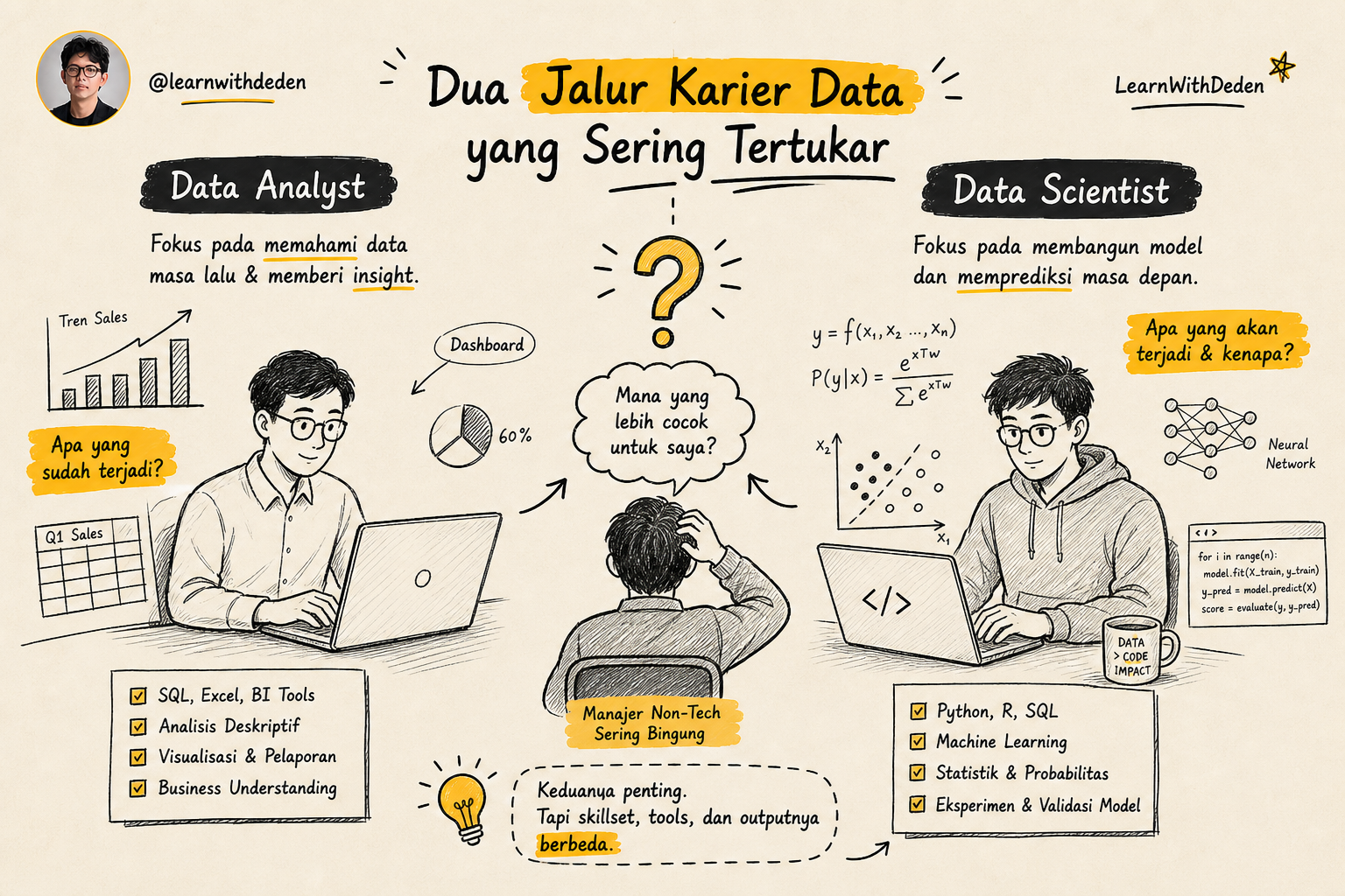Data Analyst vs Data Scientist: Bedanya di Mana?